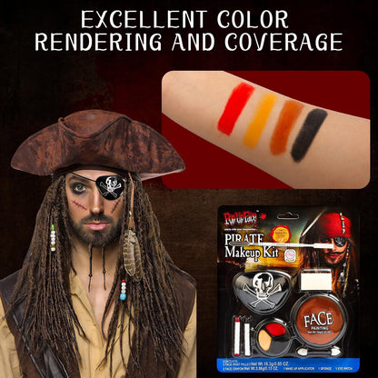Professionelles Halloween Make-up Set Piraten Gesichtsfarben Karneval