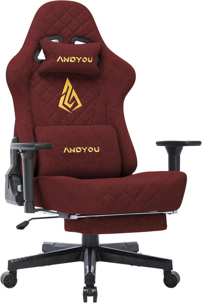 Ergonomischer Gaming Stuhl Racing Chair mit Fußstütze