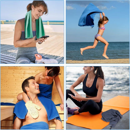 Mikrofaser Handtuch Set 2 Stück Sporthandtuch Reisehandtuch Strandtuch