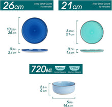 vancasso Bonita 18tlg Tafelservice Steinzeug blau