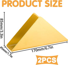 2er Set Goldener Dreieckiger Serviettenhalter aus Edelstahl