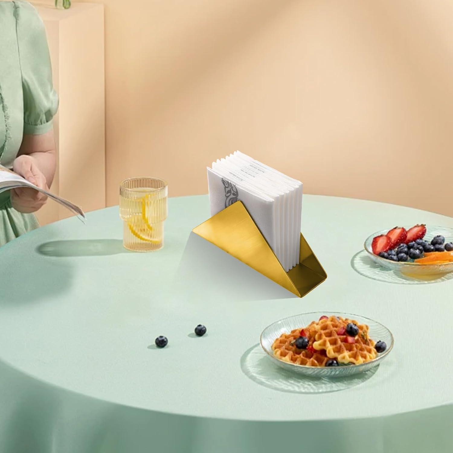 Serviettenhalter Gold Dreieckiges Metall stand Tisch Organisation für Küche Party