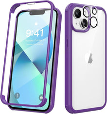 Kmofizle 360 Grad Schutzhülle mit Glasfolie für iPhone 13 (6.1