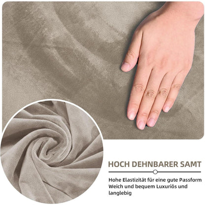 Samt Stuhlbezug mit Armlehnen – Stretch Housse für Bürostuhl