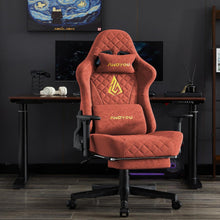 Andyou Gaming Stuhl Racing Chair Bürostuhl PU-Leder Orange