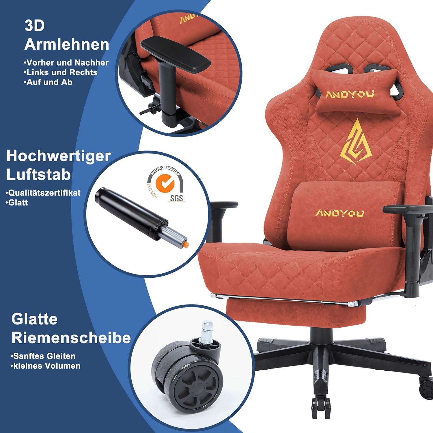 Gaming Stuhl Racing Gamer Sessel, Ergonomisch