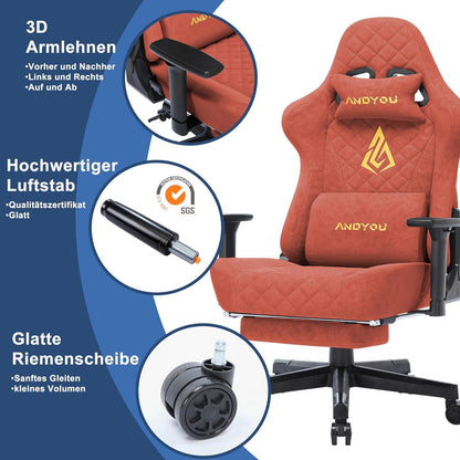 Gaming Stuhl Racing Gamer Sessel, Ergonomisch