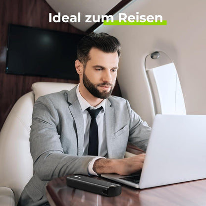 Tablettenbox 7 Tage Aluminium mit Schiebedesign Pillendose Schwarz