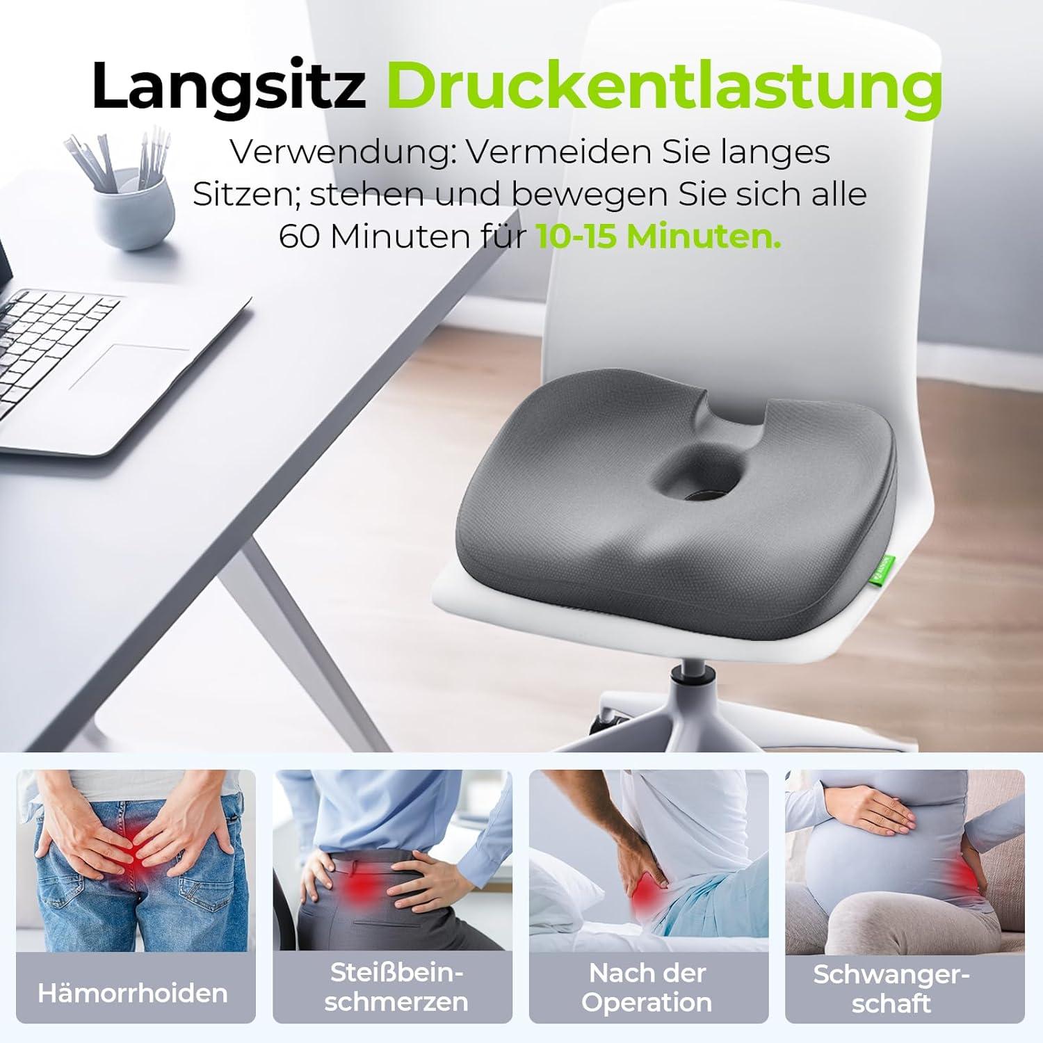 Gedächtnisschaum-Sitzkissen mit U-förmigem Design für
