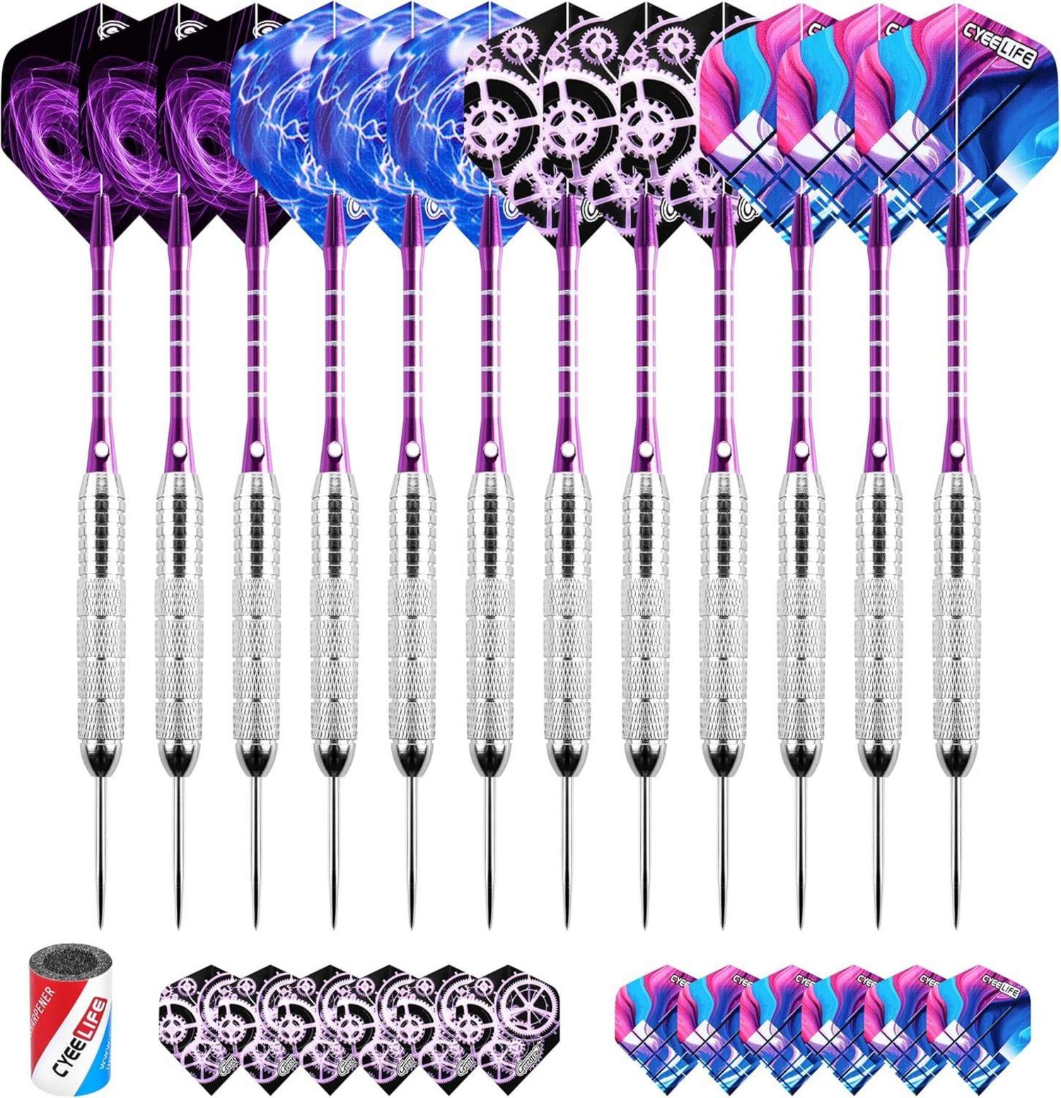 Professionelle Dartpfeile Set mit Metallspitze und Flights
