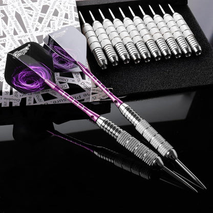 CyeeLife Profi Dartpfeile Set 12 St. Steeldarts 24 Flights + Sharpener 22g