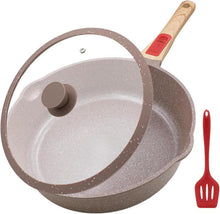 Antihaft Keramik Pfanne 28 cm mit Deckel und Griff, für alle Herdarten