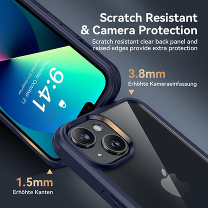 iPhone 13 Hülle 360 Grad Schutz Stoßfest Fullbody Cover Dunkelblau
