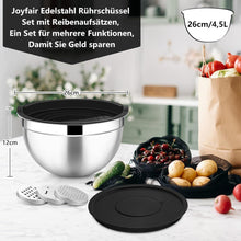 Joyfair Edelstahl Rührschüssel 4,5L mit Luftdichten Deckel