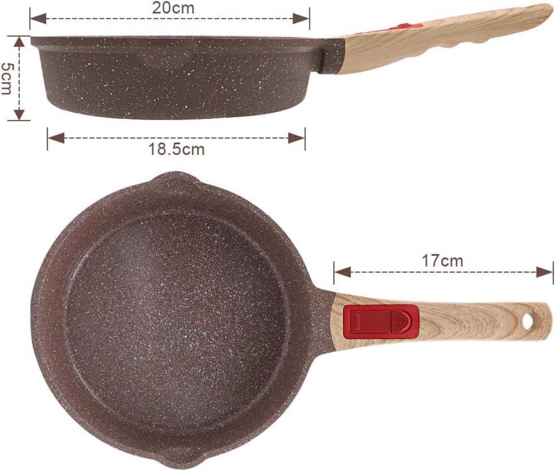 Keramikpfanne 20 cm Antihaftbeschichtung Bratpfanne abbnehmbarer Griff