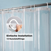 Transparenter Überlänge Duschvorhang 180x220 wasserdicht mit