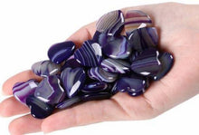 20pcs Purple Agate Herz Stein Heilkristalle Poliert Chakra