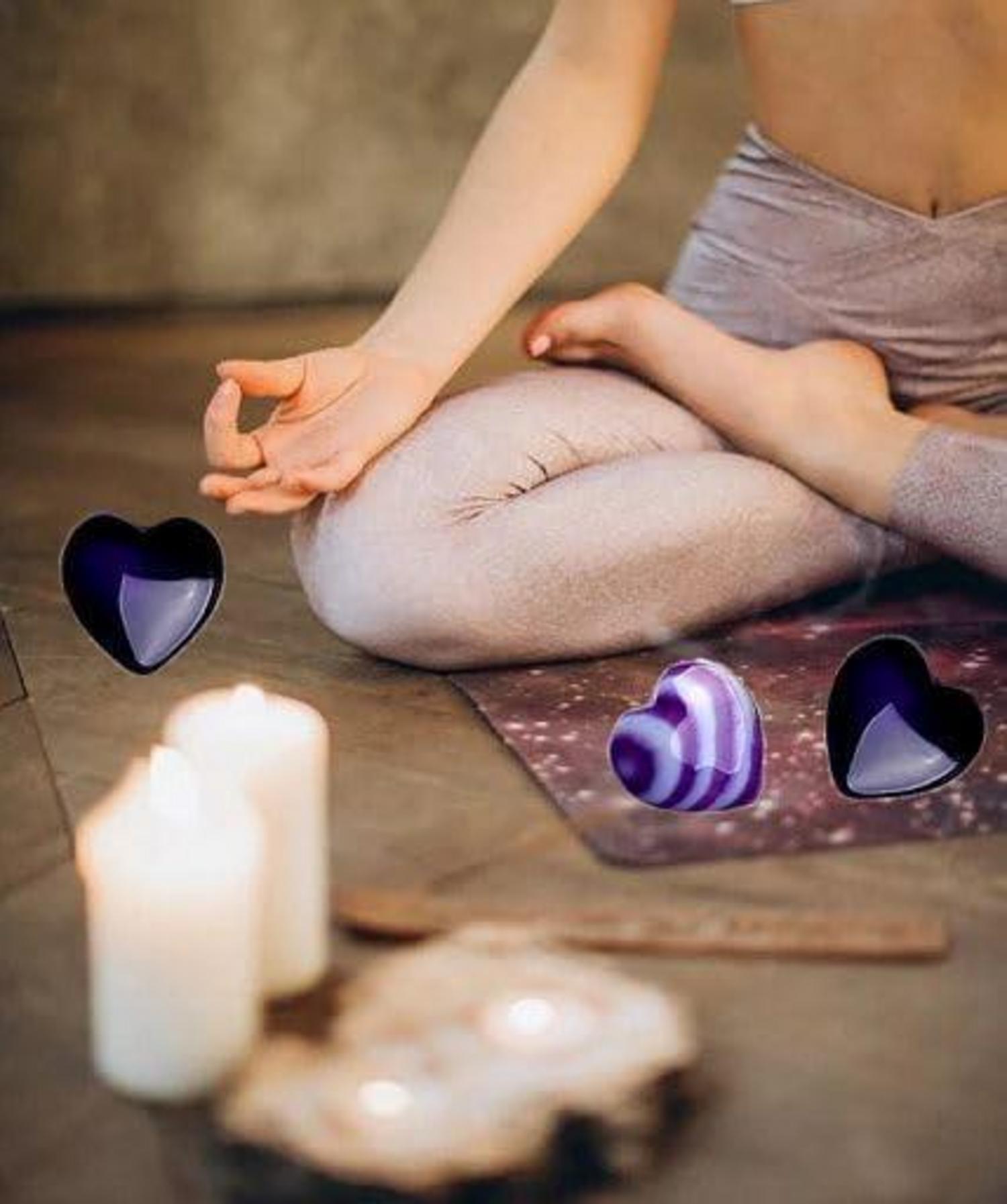20er Set Purple Achat Herz Kristalle 20mm Natürliche Heilkristalle für Chakra Meditation