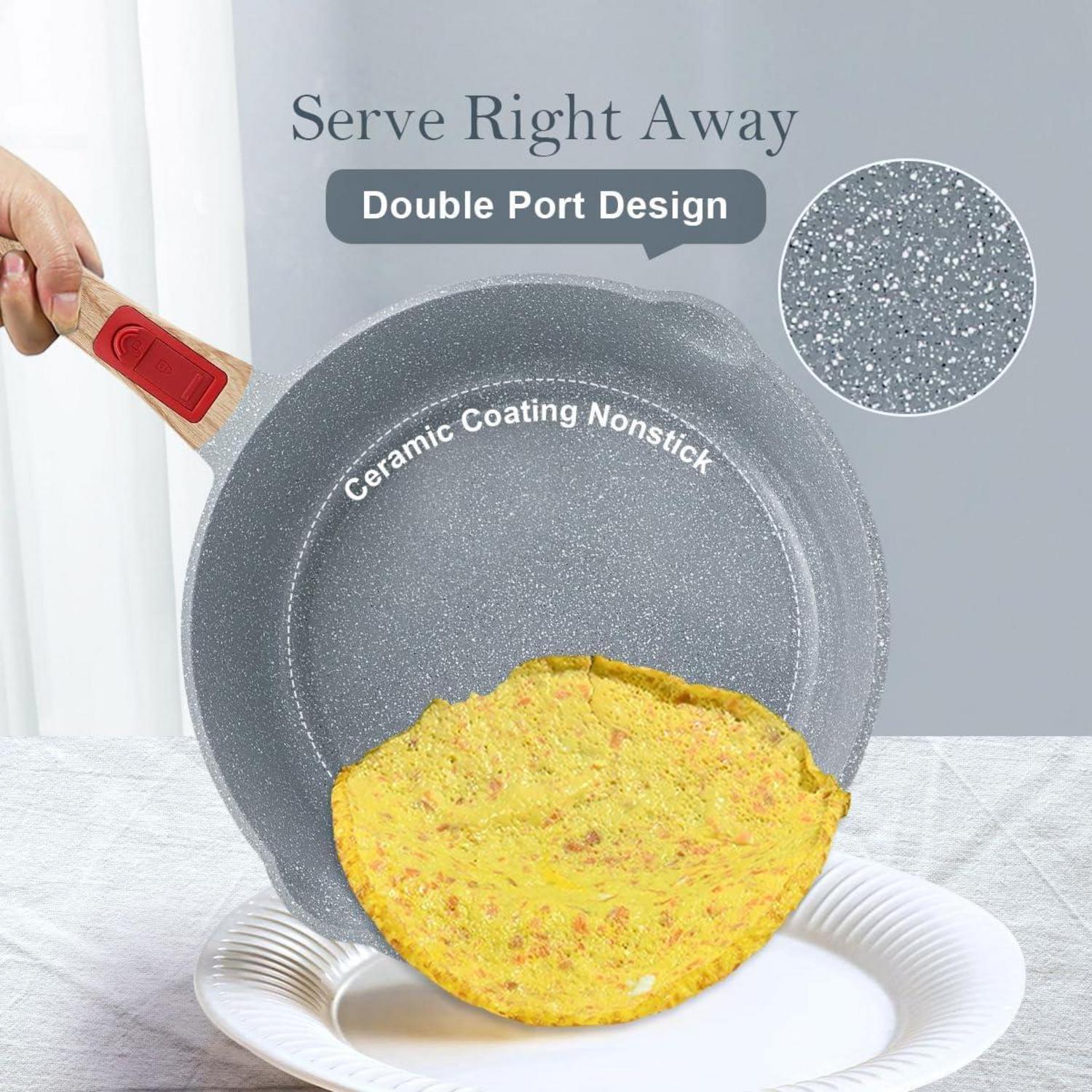 Keramik Pfanne 28cm mit Deckel Antihaftbeschichtung