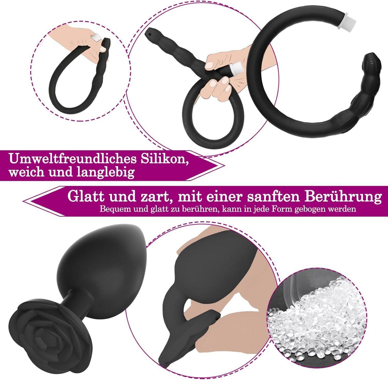 Analdusche mit 4 Analkugeln und 3 Wasserabläufen