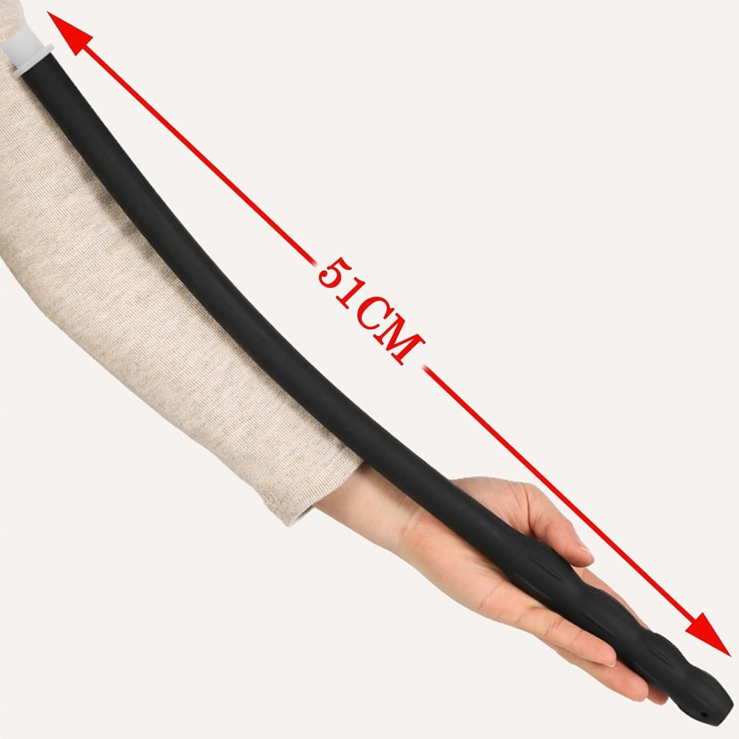Analdusche 51cm mit 4 Analkugeln für Darmreinigung, Intimdusche in Schwarz