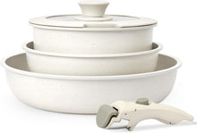 Topfset mit Abnehmbarer Griff, 5-Teilig Antihaft Induktion Kochtopf