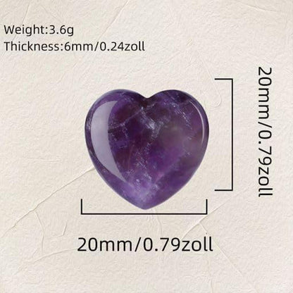 15er Set Natürliche Herz Kristalle Edelsteine Heilsteine