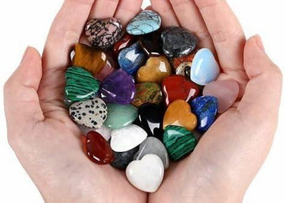 15er Set Natürliche Herz Kristalle Edelsteine Heilsteine
