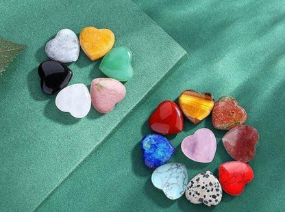 Herz Kristall Edelsteine Set Meditation Chakra Energie Balance