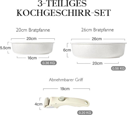 Induktionspfanne Set 20/26 cm Antihaft