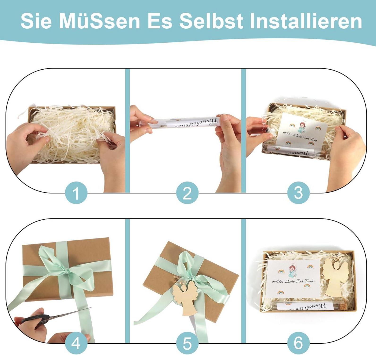 Taufgeschenk Set Geldverpackung Engel Karte Box Taufe