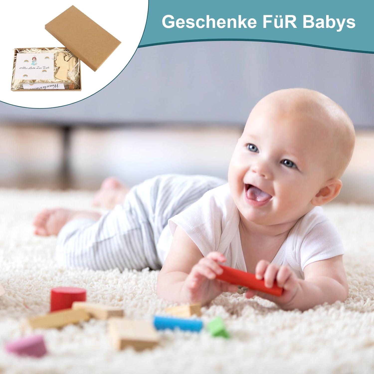 Taufgeschenke Geldgeschenk Verpackung Holz Engel Anhänger Reagenzglas