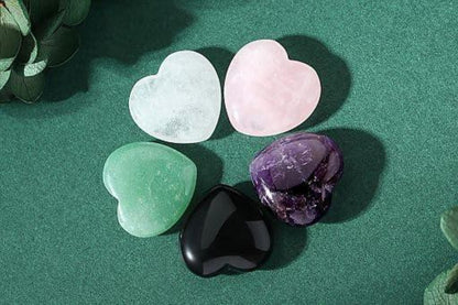 Herz Stein Edelsteine Kristall Sets 5 Stück Meditation Chakra Reiki
