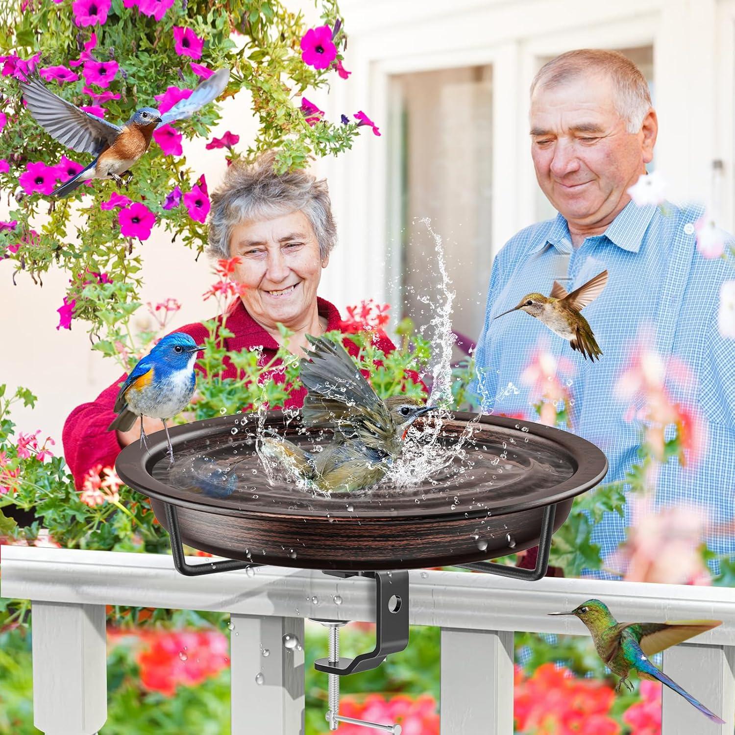 Hängende Vogeltränke Vintage-Kupfer für Balkon Garten, Eisen