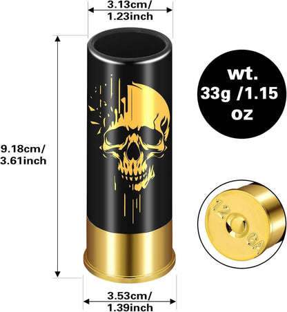 Gothic Totenkopf Schnapsgläser Kunststoff Geschenkset 12 GA Gothic-Party Schwarz