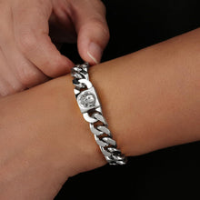 Herren Armband Löwe Totenkopf Verschluss 18K Gold