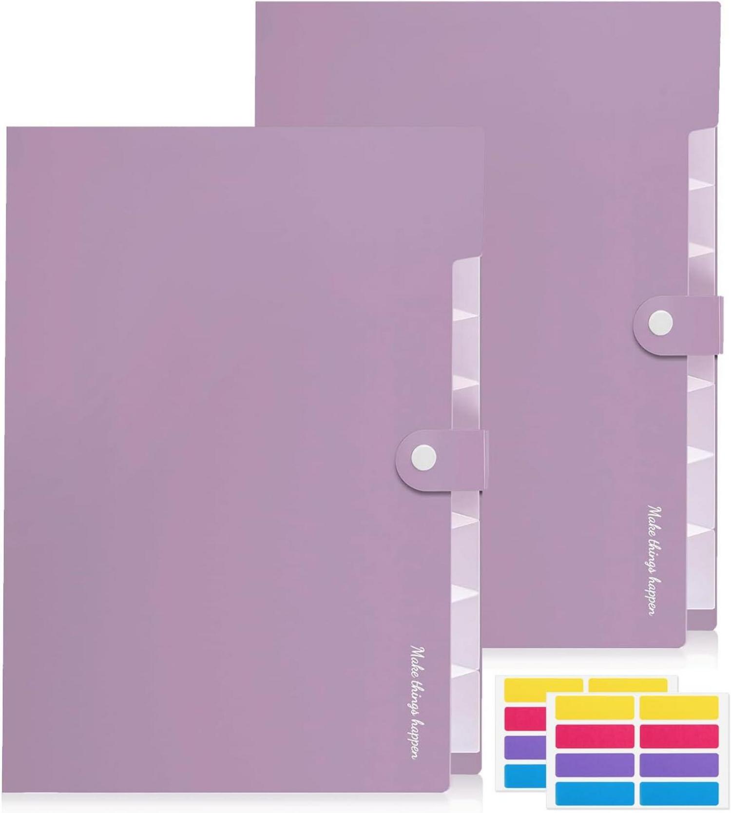 Dokumentenmappe A4 Fächermappe 8 Tasche Document Organizer violett 2