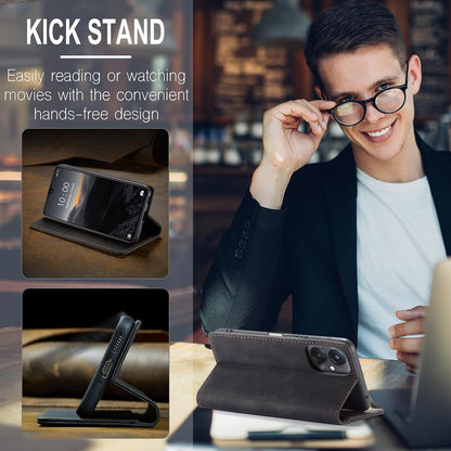 Handyhülle Xiaomi Redmi 13C Premium Lederhülle Schwarz