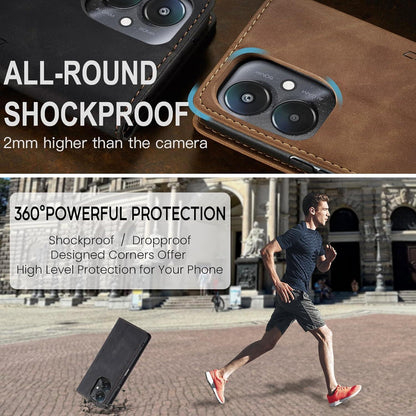 Handyhülle Xiaomi Redmi 13C Premium Leder Schwarz Magnet Standfunktion