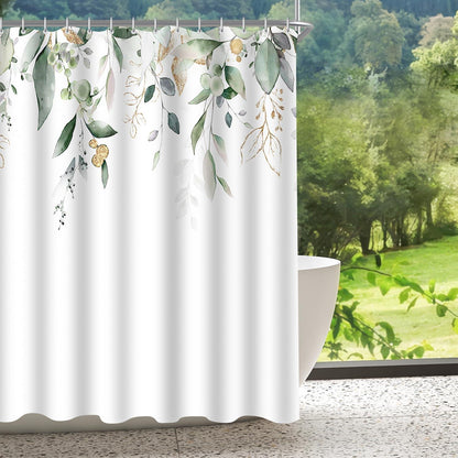 Duschvorhang Goldene Blätter Badezimmer 100x180cm wasserabweisendıkaufland