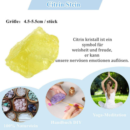 Citrin Rohstein Kristalle 4,5-5,5 cm, 1 Stück
