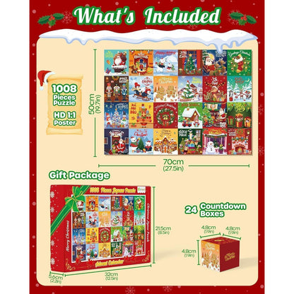 D-FantiX Puzzle Adventskalender Weihnachtspuzzle für Kinder