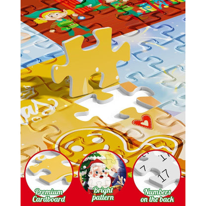 D-FantiX Puzzle Adventskalender Weihnachtspuzzle für Kinder