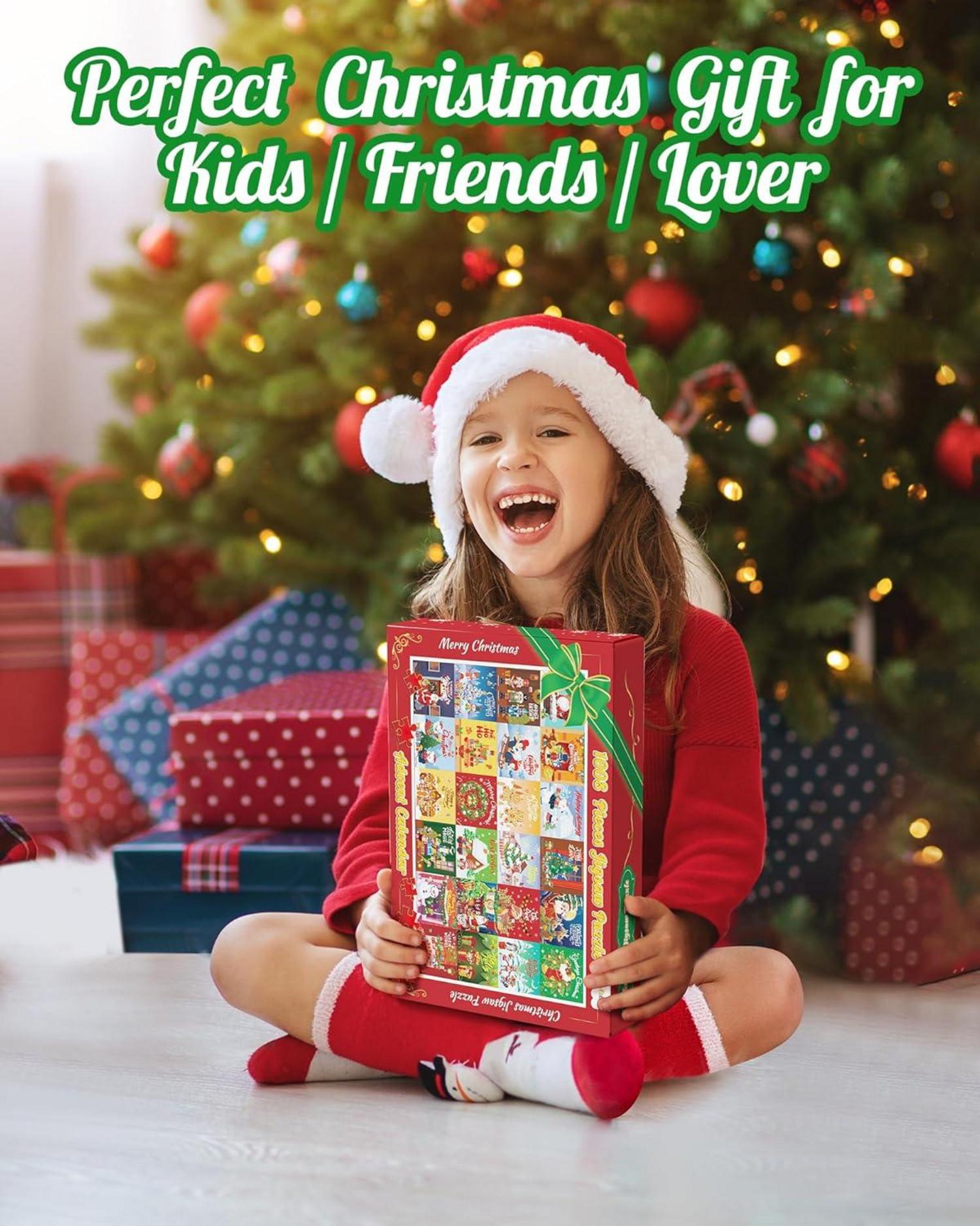Adventskalender Puzzle Weihnachtsszenen Kunst 1008 Teile Weihnachtsdekoration