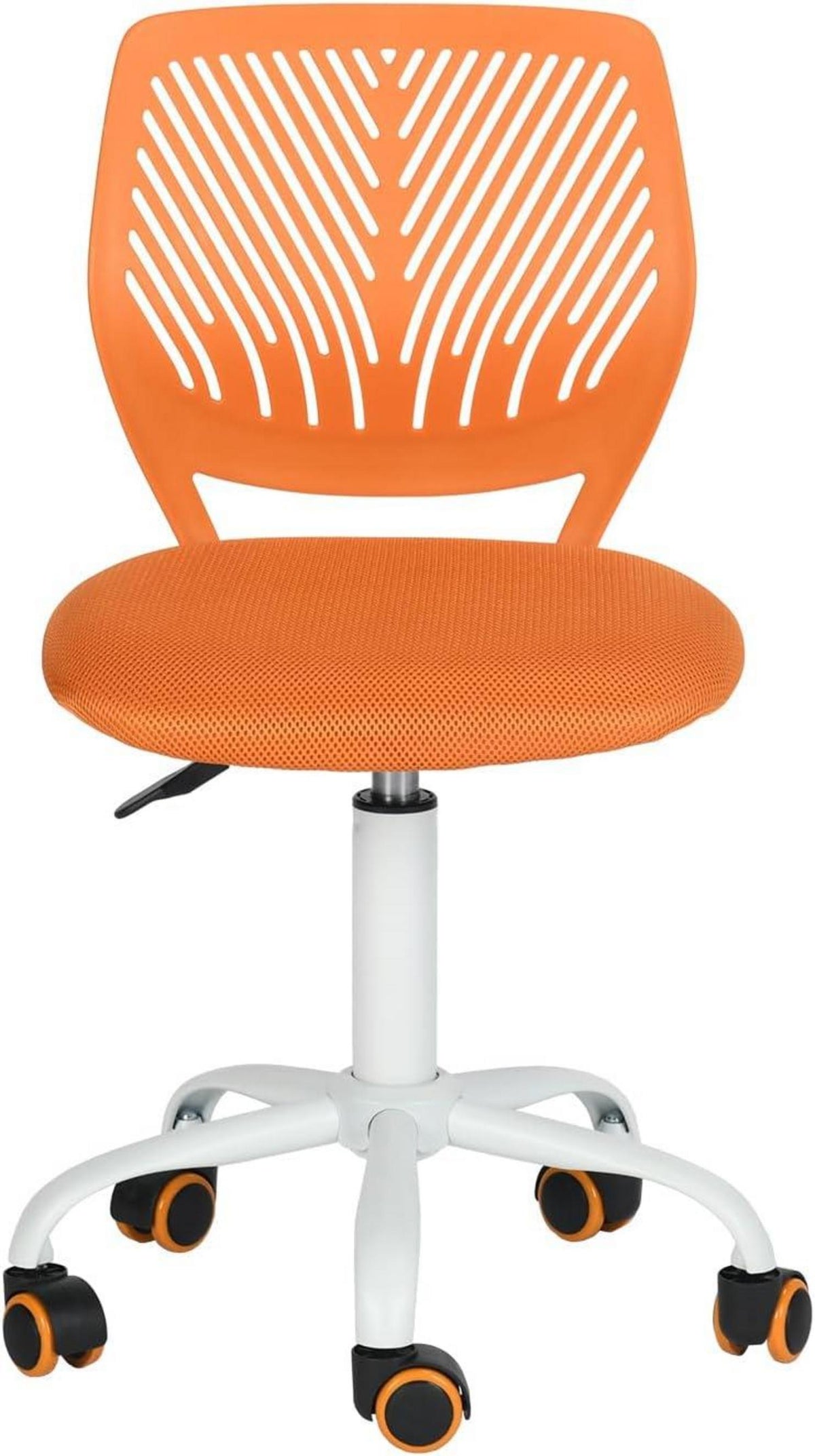 Ergonomischer orange Bürostuhl mit Stoffsitz & verstellbarer Höhe