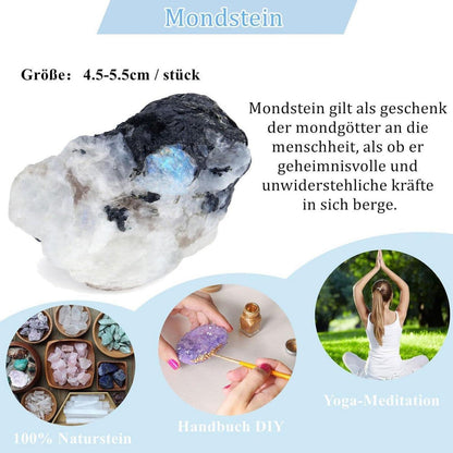 Mondstein Rohstein Kristall 4.5-5.5 cm, 1 Stück