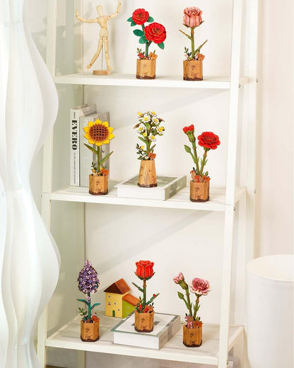 Rolife 3D Puzzle Blumenstrauß hölzernes Blütenmodell Kit für Erwachsene