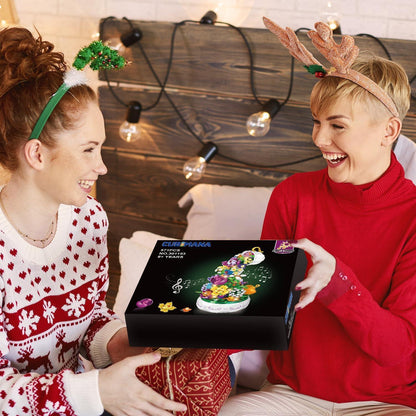 Blumen Spieluhr Bausatz mit LED Licht - 571 Teile_rotierende