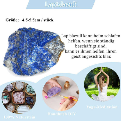 Lapislazuli Rohstein 4,5-5,5 cm – Natürlicher Kristall für Meditation & Deko