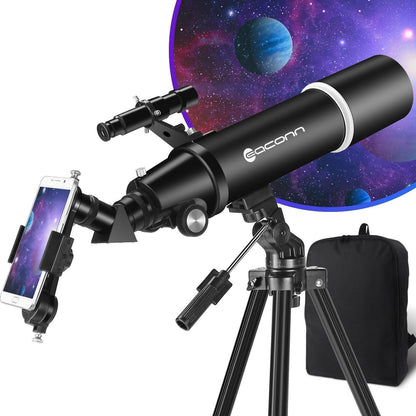 80mm Astronomie Teleskop für Anfänger & Reisen mit Stativ
